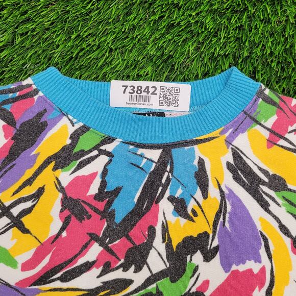 Vintage Y2K Abstract Art Sweatshirt Womens Medium 20x21 - Picture 3 of 10